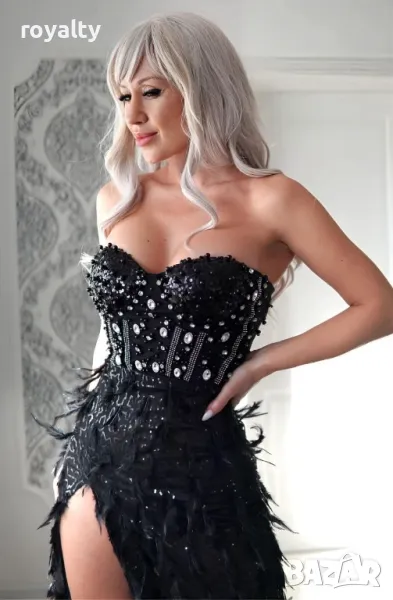 Черна рокля НG9973, снимка 1