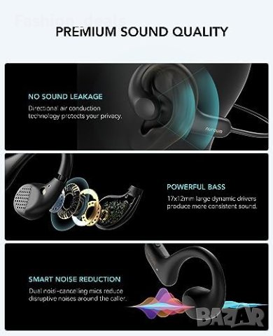 Нови Водоустойчиви Bluetooth 5.3 Безжични слушалки Спортни костна проводимост, снимка 6 - Слушалки, hands-free - 42073624