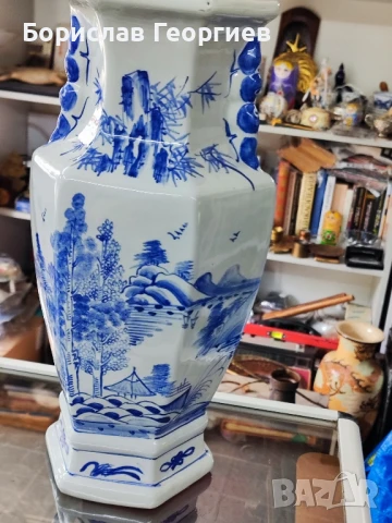 Голяма порцеланова ваза Виетнам , снимка 3 - Антикварни и старинни предмети - 51200301