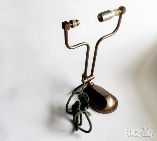 Стара настолна лампа-месинг., снимка 4 - Антикварни и старинни предмети - 37563263