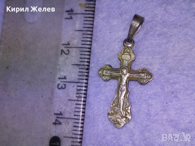 СПАСИ и СОХРАНИ Старинно СРЕБЪРНО ПРАВОСЛАВНО РАЗПЯТИЕ КРЪСТ СРЕБРО 925 с ПЕЧАТ на МАЙСТОРА 40531, снимка 16 - Антикварни и старинни предмети - 42762937