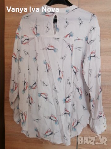 Zara бяла риза на птици, снимка 2 - Ризи - 38010974