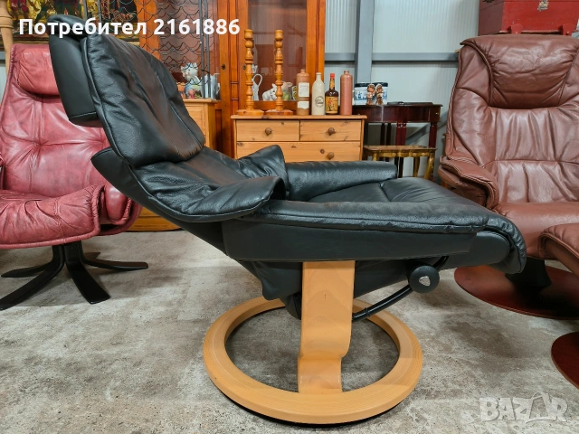 Relax кресло от естествена кожа с повдигаща се облегалка , снимка 2 - Дивани и мека мебел - 53950510