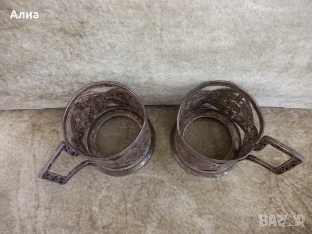 Стари руски стакани / подстакани 2 бр., снимка 2 - Други - 40367404