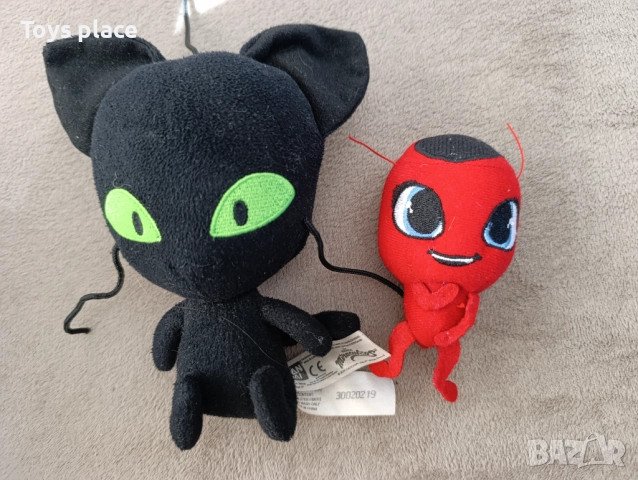 Плюшена играчка Plagg, Miraculous, талисмани Калинката и черния котарак , снимка 2 - Плюшени играчки - 52232568