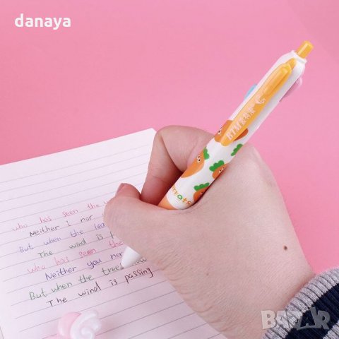 1689 Химикал с цветен принт Морковчета 4 цвята в 1, снимка 4 - Ученически пособия, канцеларски материали - 30574424