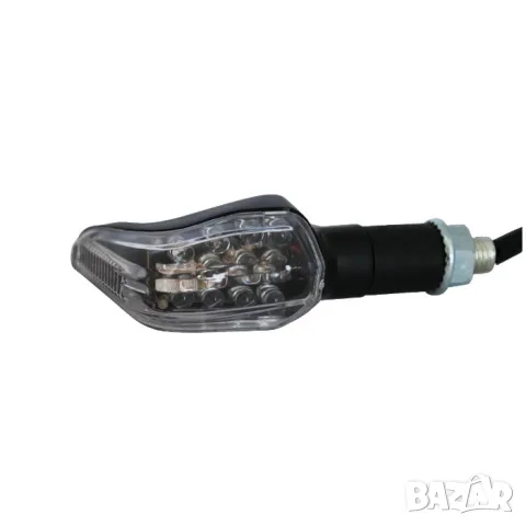 Оранжеви 12V диодни мигачи за мотор с гайка 2 броя, снимка 3 - Аксесоари и консумативи - 55865947