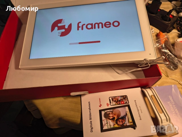 15,6-инчова FRAMEO цифрова фоторамка с 1920x1080 FHD IPS LCD сензорен екран, двоен WiFi, споделяне , снимка 3 - Други стоки за дома - 53993933