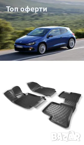 Гумени стелки RizLine съвместими с Volkswagen Scirocco 08-17, снимка 6 - Аксесоари и консумативи - 48548606