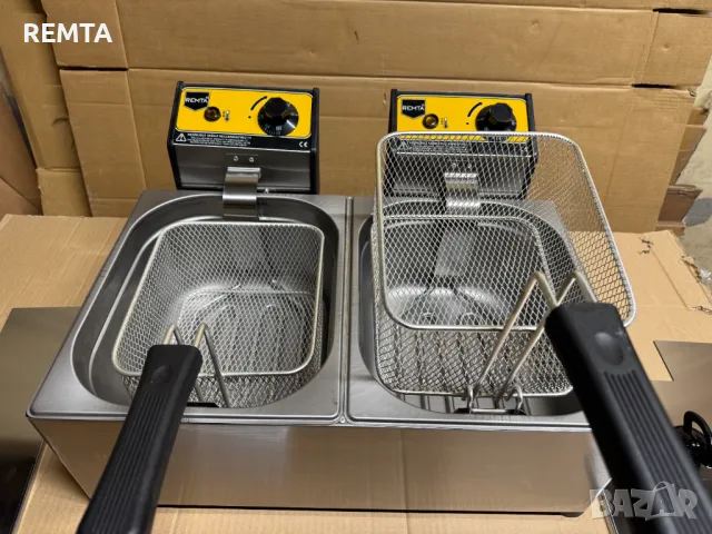 Професионален Електрически фритюрник 5+5 литра / Произход-ТУРЦИЯ, снимка 4 - Обзавеждане на кухня - 24782420