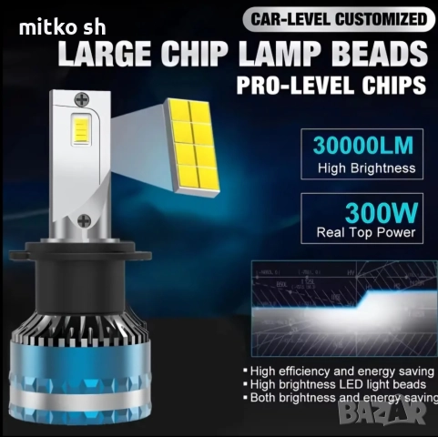 +500% H7 Led автомобилни крушки, снимка 6 - Аксесоари и консумативи - 52473441