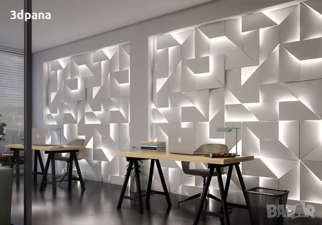 3Д ПАНЕЛИ от гипс, декоративни облицовки за стени / Led пана №0035