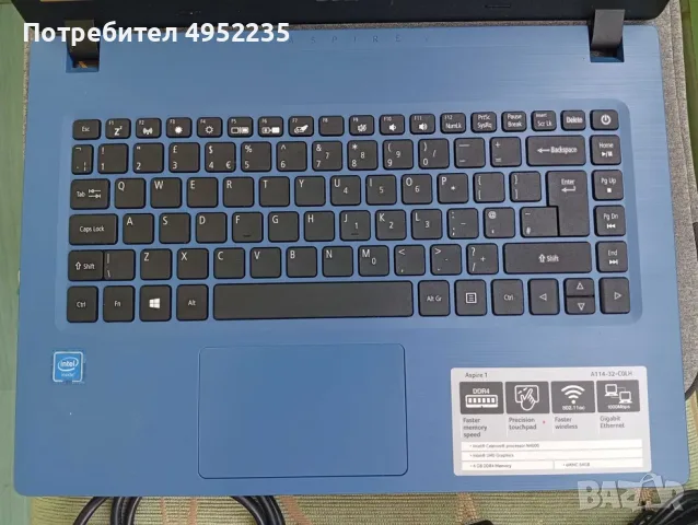 Acer aspire 1/intel celeron n4000/14"/RAM 4GB/eMMC 64GB/full HD лаптоп, ноутбук, снимка 2 - Лаптопи за дома - 56121293