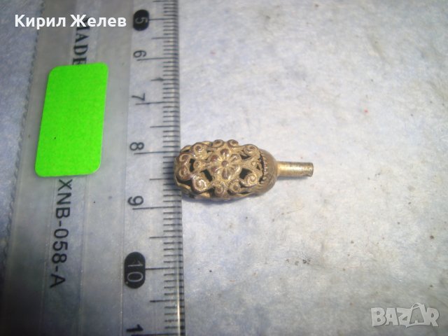 ВЪЗРОЖДЕНСКО УКРАШЕНИЕ РЯДКА РЪЧНА МАЙСТОРСКА АЖУРНА ИЗРАБОТКА САЧАН МЕД НАКИТ за НОСИЯ 28520, снимка 3 - Антикварни и старинни предмети - 37199184