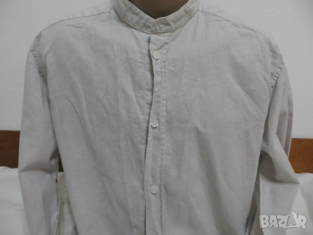 Мъжки ризи с дълъг ръкав от лен Uniqlo, DeNimes, снимка 7 - Ризи - 36450173