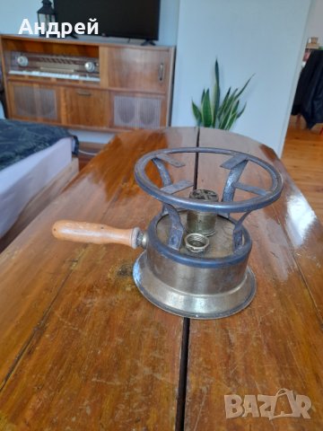 Стар спиртен котлон Clamfor, снимка 2 - Антикварни и старинни предмети - 37675420