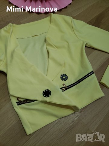 Наситено жълто сако , снимка 3 - Сака - 31049773