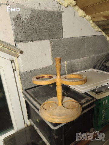 Дървена поставка за вино