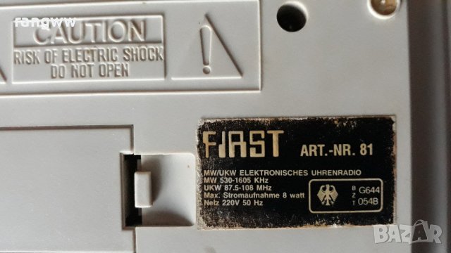 радио с часовник + таймер на будилник  FIRST , снимка 3 - Радиокасетофони, транзистори - 38883254