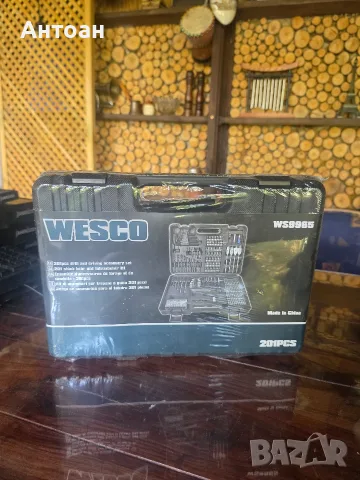 Комплект свредла и битове в куфар WESCO 201 части, снимка 3 - Куфари с инструменти - 56038530