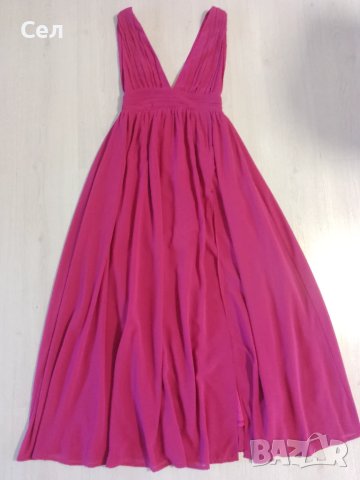 Дълга официална рокля с цепка С-М, снимка 6 - Рокли - 51081767