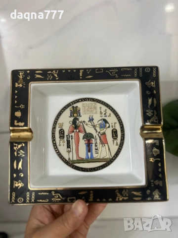 Великолепен пепелник с тема от египетската митология FM Фатхи Махмуд., снимка 18 - Антикварни и старинни предмети - 52822018