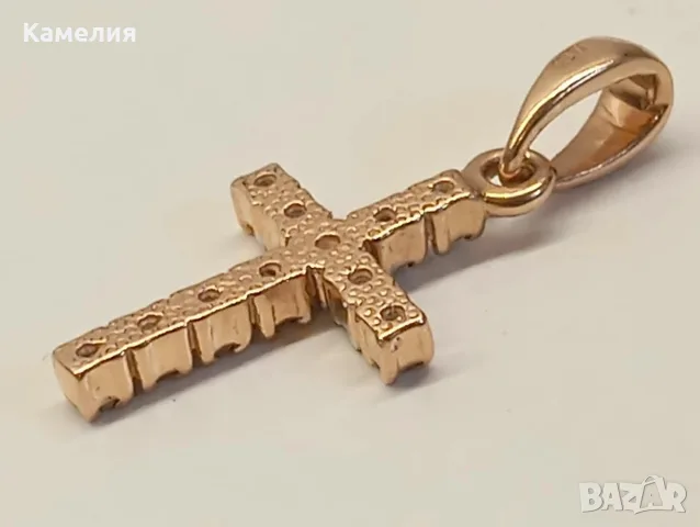 Руско злато. Кръст с брилианти , снимка 7 - Колиета, медальони, синджири - 56326800