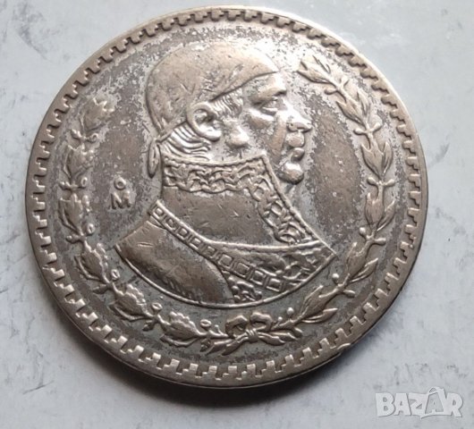 1 песо сребро Мексико 1961г, снимка 2 - Нумизматика и бонистика - 40547624