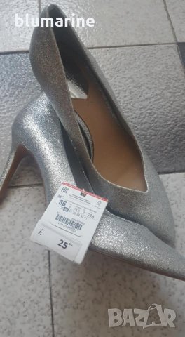 Дамски обувки - сребро, снимка 4 - Дамски елегантни обувки - 29640853