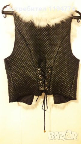 Елек кожа и пух, снимка 4 - Елеци - 38572202