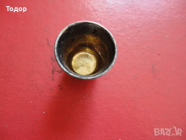 Старинна посребрена чашка рюмка за алкохол 2, снимка 5 - Антикварни и старинни предмети - 48432138