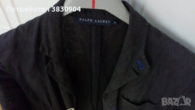 Сако Ralph Lauren, лен, черно, L / IT 46, снимка 8 - Сака - 42058449