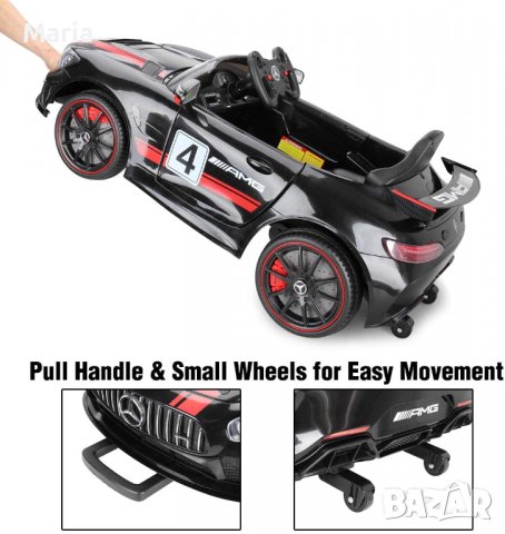 Акумулаторена кола Mercedes Benz GT4 AMG 12V , снимка 12 - Детски велосипеди, триколки и коли - 38691438