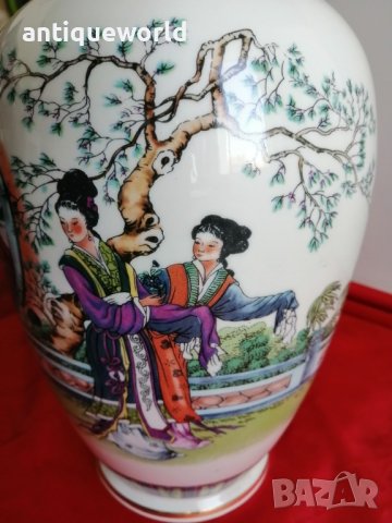Стара Китайска Ваза , Маркирана, снимка 2 - Антикварни и старинни предмети - 42533574