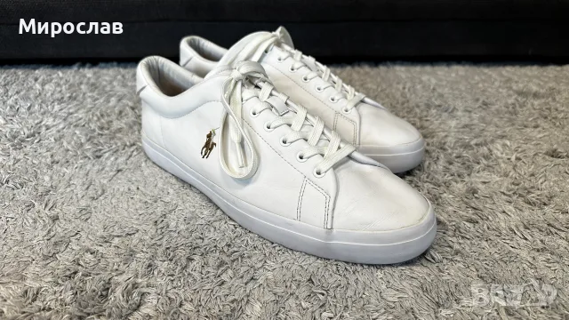 POLO RALPH LAUREN мъжки кожени маратонки/сникърси 45 номер, снимка 2 - Маратонки - 56260926