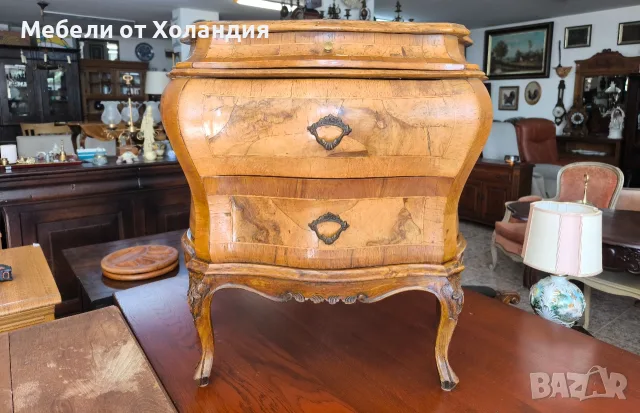 Италианско антикварно скринче "бомбе" , снимка 2 - Антикварни и старинни предмети - 55734626