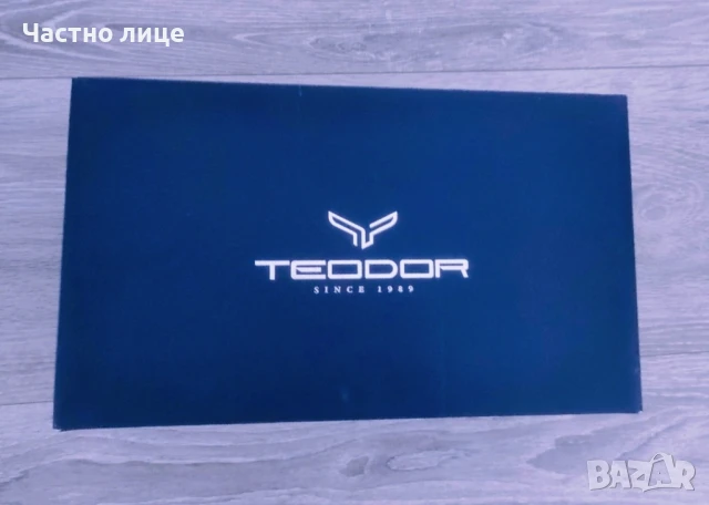 Нови мъжки черни чехли Teodor от естествена кожа