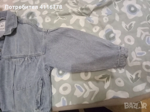 Дамско дънково яке 42 размер,L, снимка 5 - Якета - 54299119