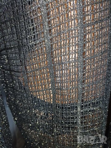 Топ/ мрежеста черна наметка с лъскави нишки, снимка 9 - Корсети, бюстиета, топове - 40227352