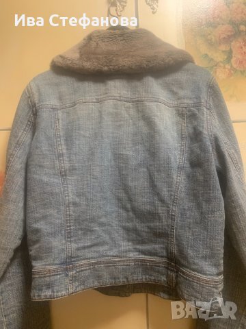   Класически  модел с кожена яка Дънково дънкено сафари Mexx , снимка 6 - Якета - 30668608