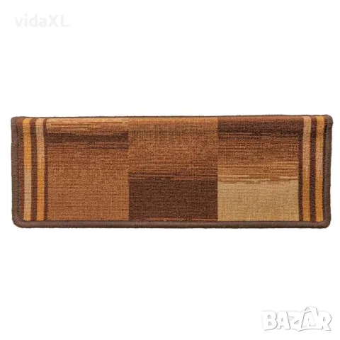 vidaXL Самозалепващи стелки за стълби, 5 бр, 65x21x4 см, кафяви, снимка 4 - Изтривалки - 56146117