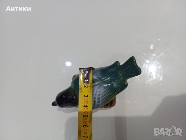 Порцеланова стара фигура на птичка маркирана , снимка 6 - Антикварни и старинни предмети - 52564203