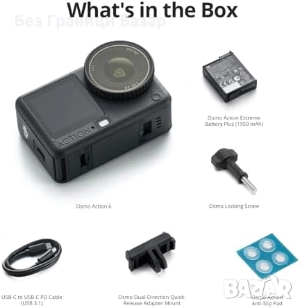 Нова Action камера 4K DJI Osmo Action 6, водоустойчива, 50GB, 4ч батерия, снимка 8 - Камери - 52630360