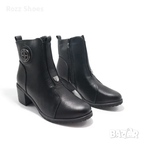 Дамски боти с плътен ток нов модел черен цвят код32