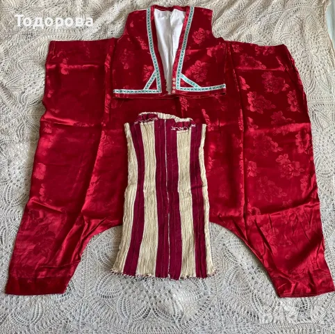 Традиционен турски фолклорен костюм - елек,риза и шалвари, снимка 8 - Антикварни и старинни предмети - 55967915