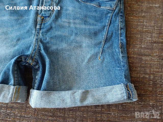 Дънкови къси панталони, снимка 2 - Къси панталони и бермуди - 54355326