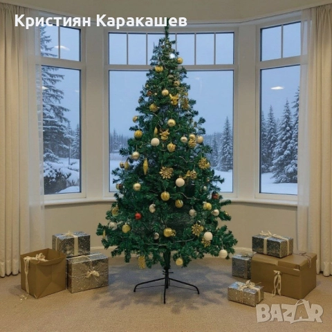 Изкуствена Kоледна елха, снимка 2 - Декорация за дома - 52656594