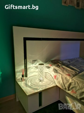 Кристална/Диамантена/презареждаща се LED Лампа, 16 цвята, дистанционно, снимка 5 - Настолни лампи - 40319787