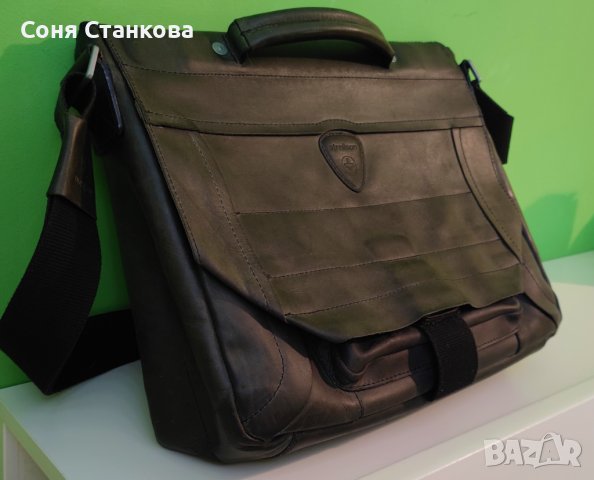 STRELLSON - Мъжка чанта за през рамо - естествена кожа