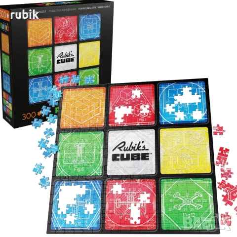 Настолен пъзел Rubik's Cube 50th Anniversary - Rubik's Logo (300 части)